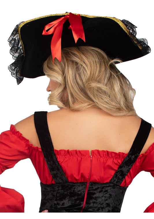Swashbuckler Hat with Satin Bow