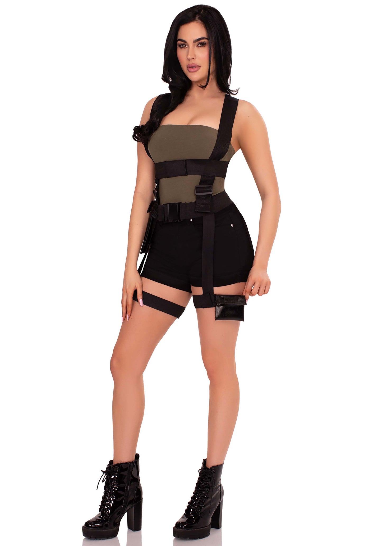 Utility Body Harness with Garter and Pockets