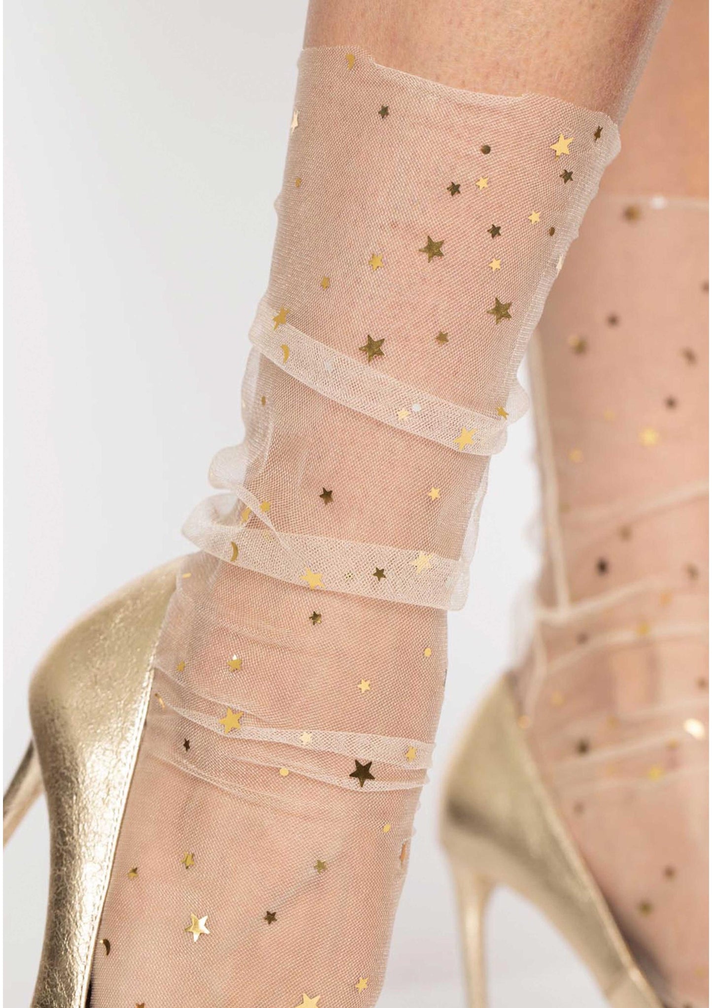 Leg Avenue 3047 Tulle Star and moons socks