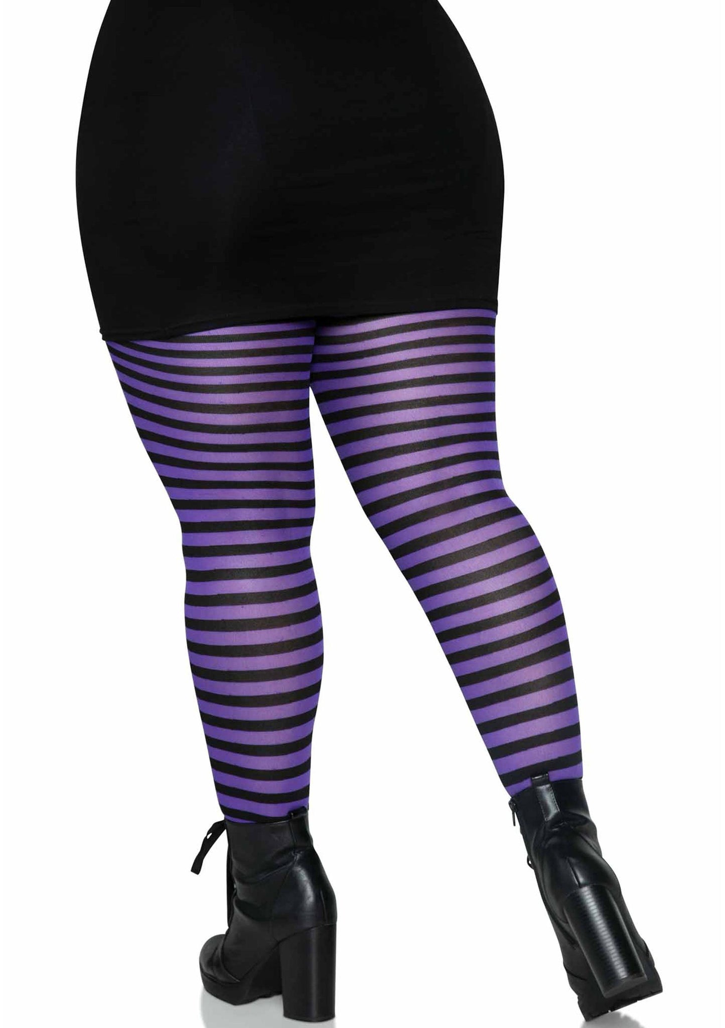 Plus Striped Pantyhose