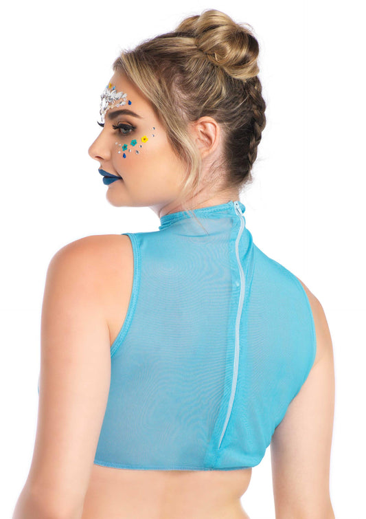 Leg Avenue 8279 Daisy mesh crop top