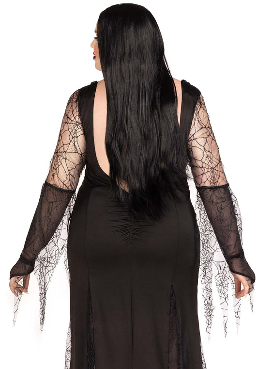 Plus Sexy Spooky Morticia Dress