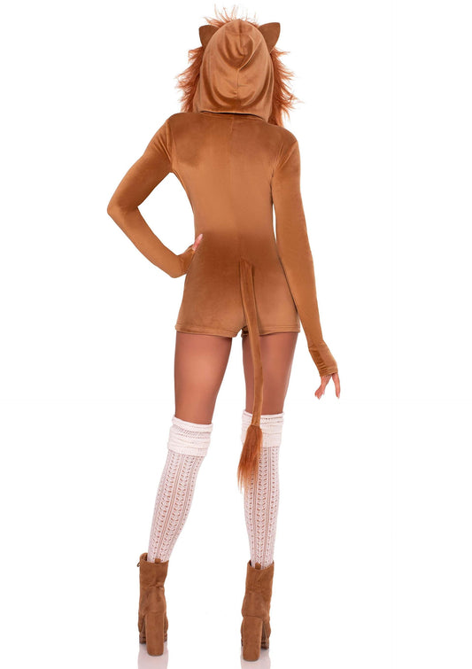 Comfy Lion Ultra-Soft Velvet Romper