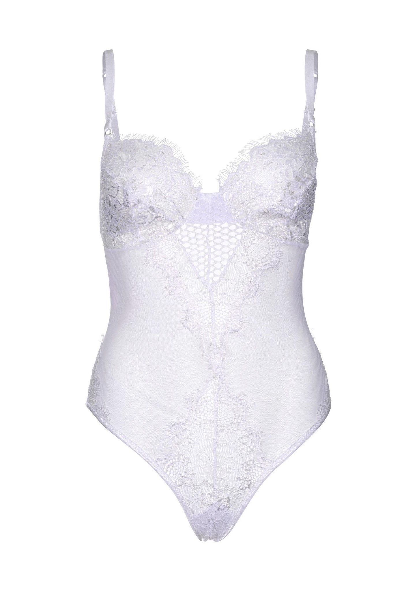 Leg Avenue 89239 Lace and sheer mesh teddy