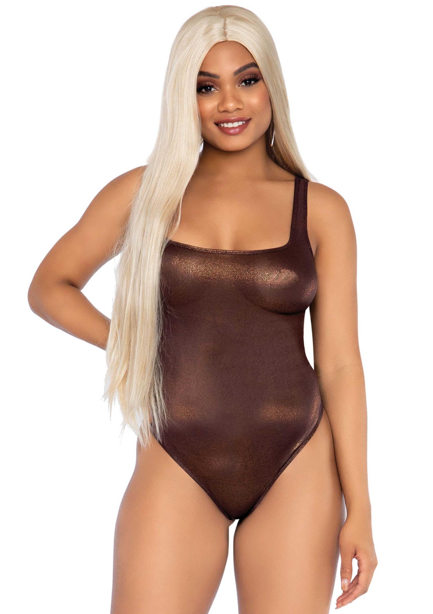 Leg Avenue 89265 Metallic thong bodysuit