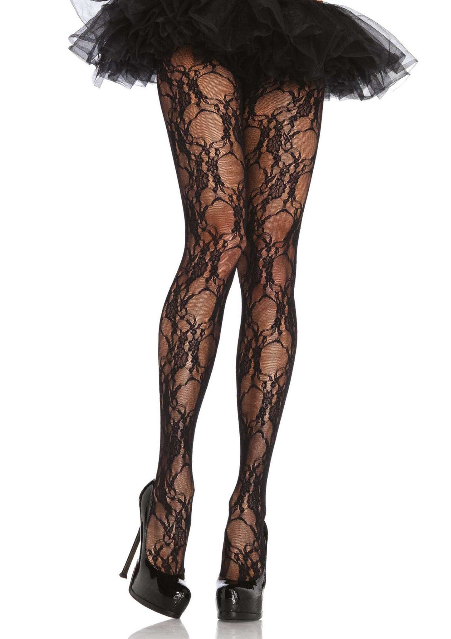 Leg Avenue 9653 Floral Lace Pantyhose