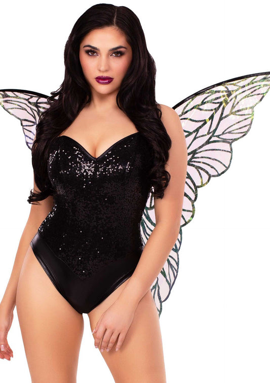 Iridescent strapless fairy wings