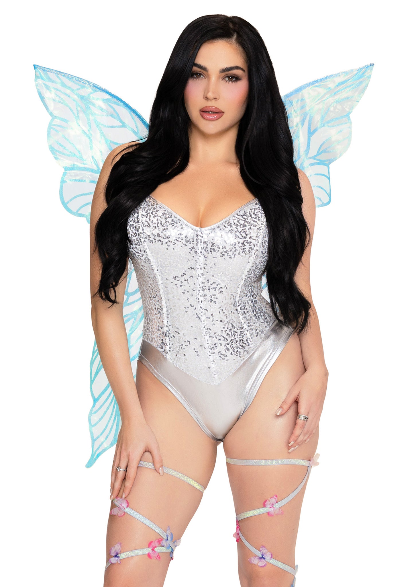 Iridescent strapless fairy wings