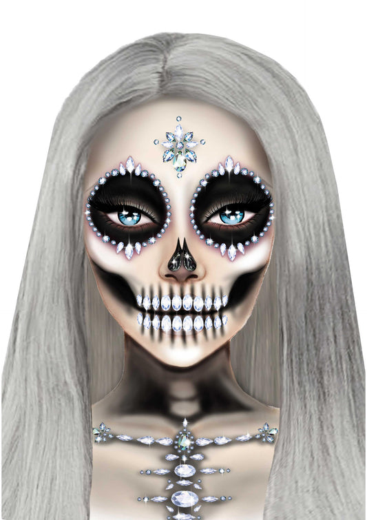 Leg Avenue EYE032 Skeleton face and chest jewels