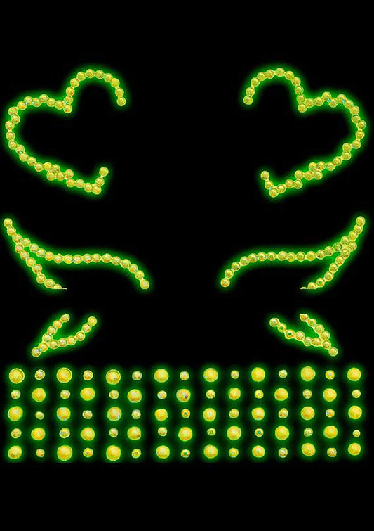 Ayla Adhesive Glow In The Dark Face Jewel