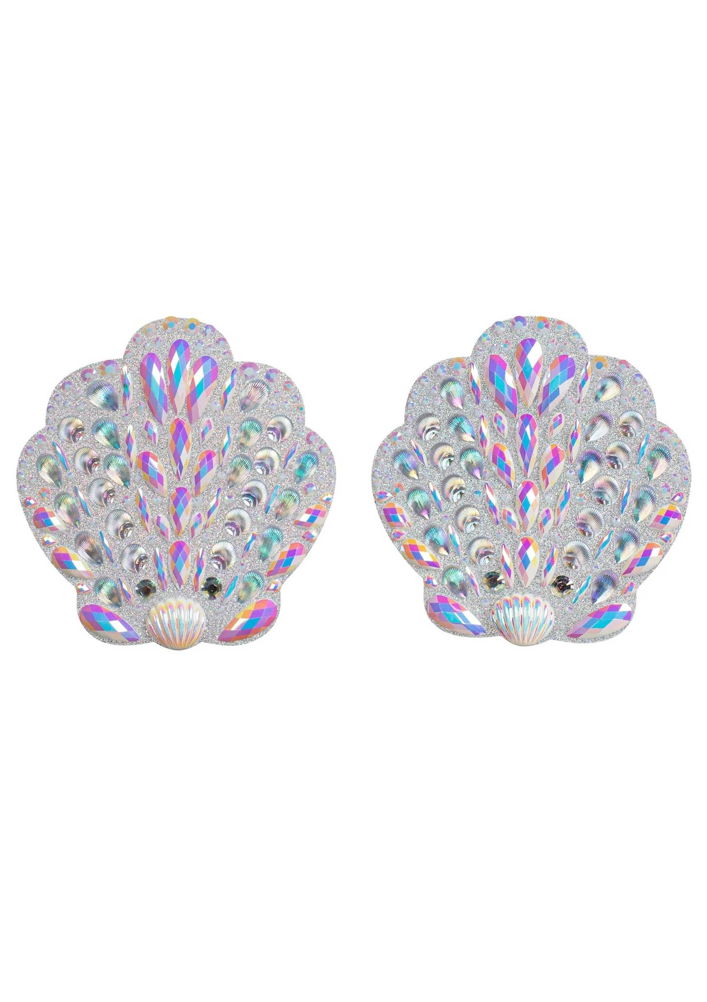 Shell Adhesive Jewel Nipple Stickers