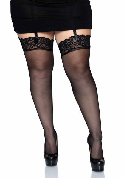 Leg Avenue 1011Q Sheer Thigh Highs Plus Size