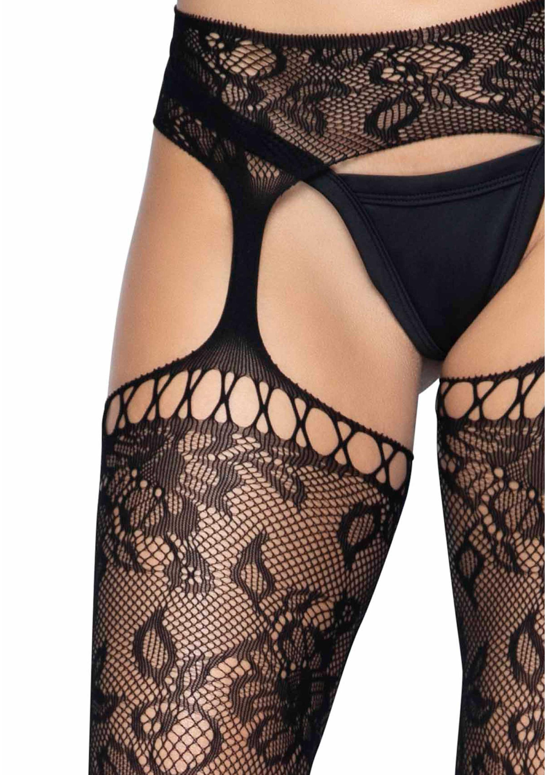 Leg Avenue 1952 Lace garter belt stockings