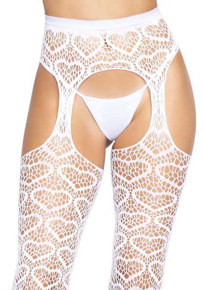 Heart Net Suspender Hose