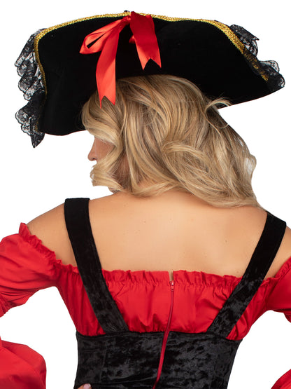 Swashbuckler Hat with Satin Bow