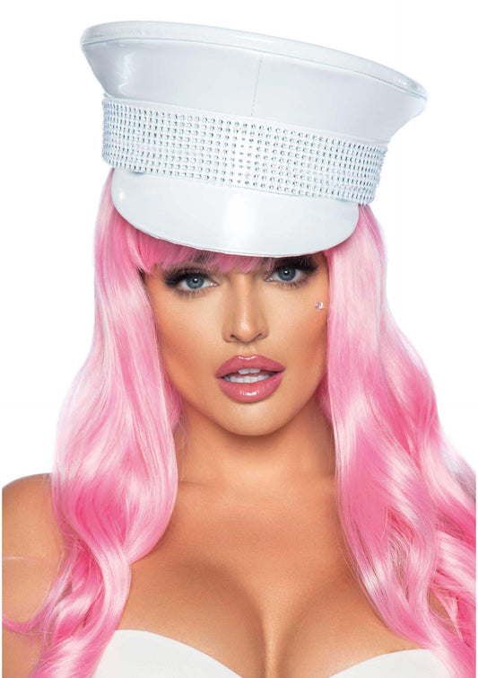 Leg Avenue 2772 Rhinestone trim military hat