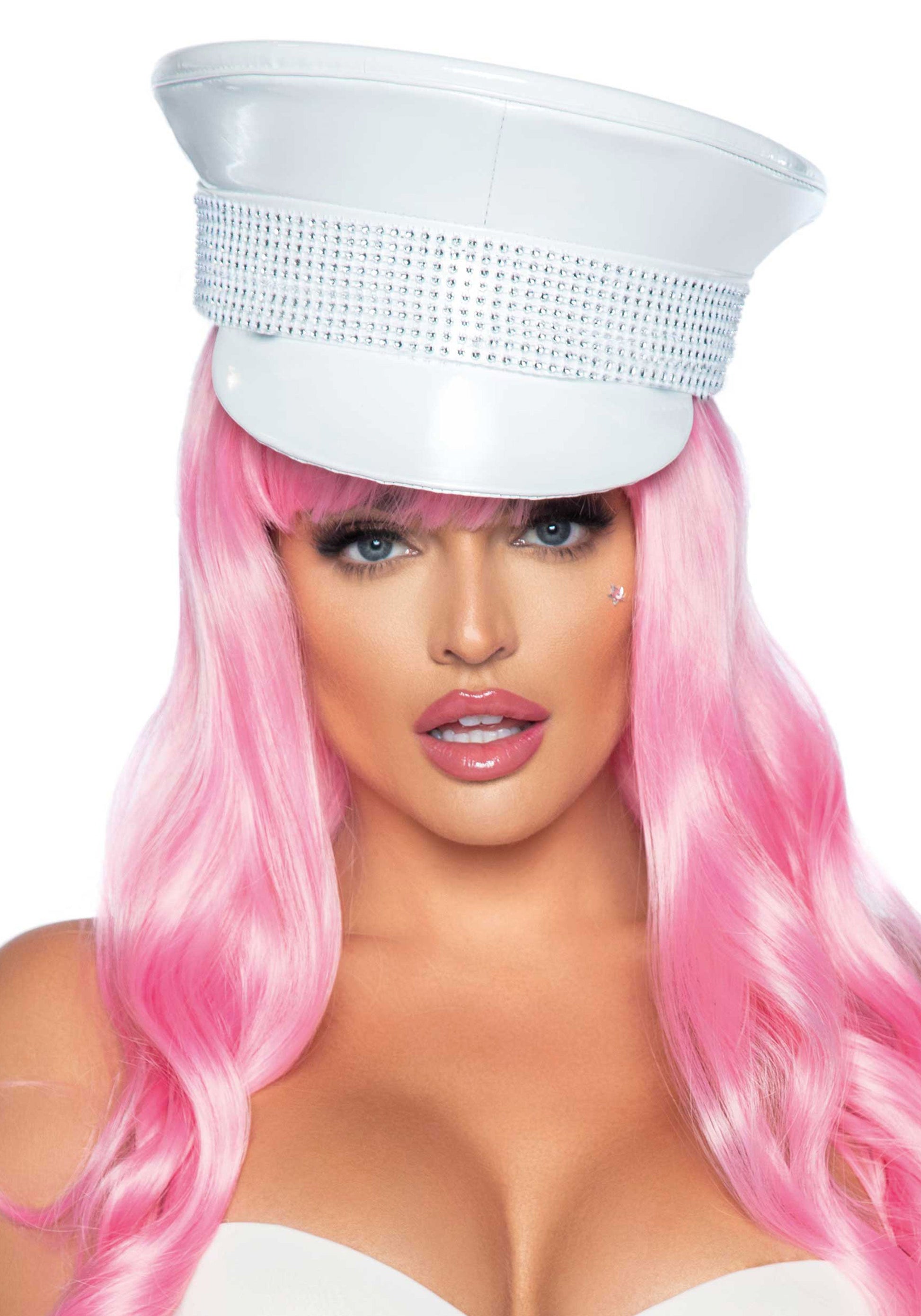 Leg Avenue 2772 Rhinestone trim military hat