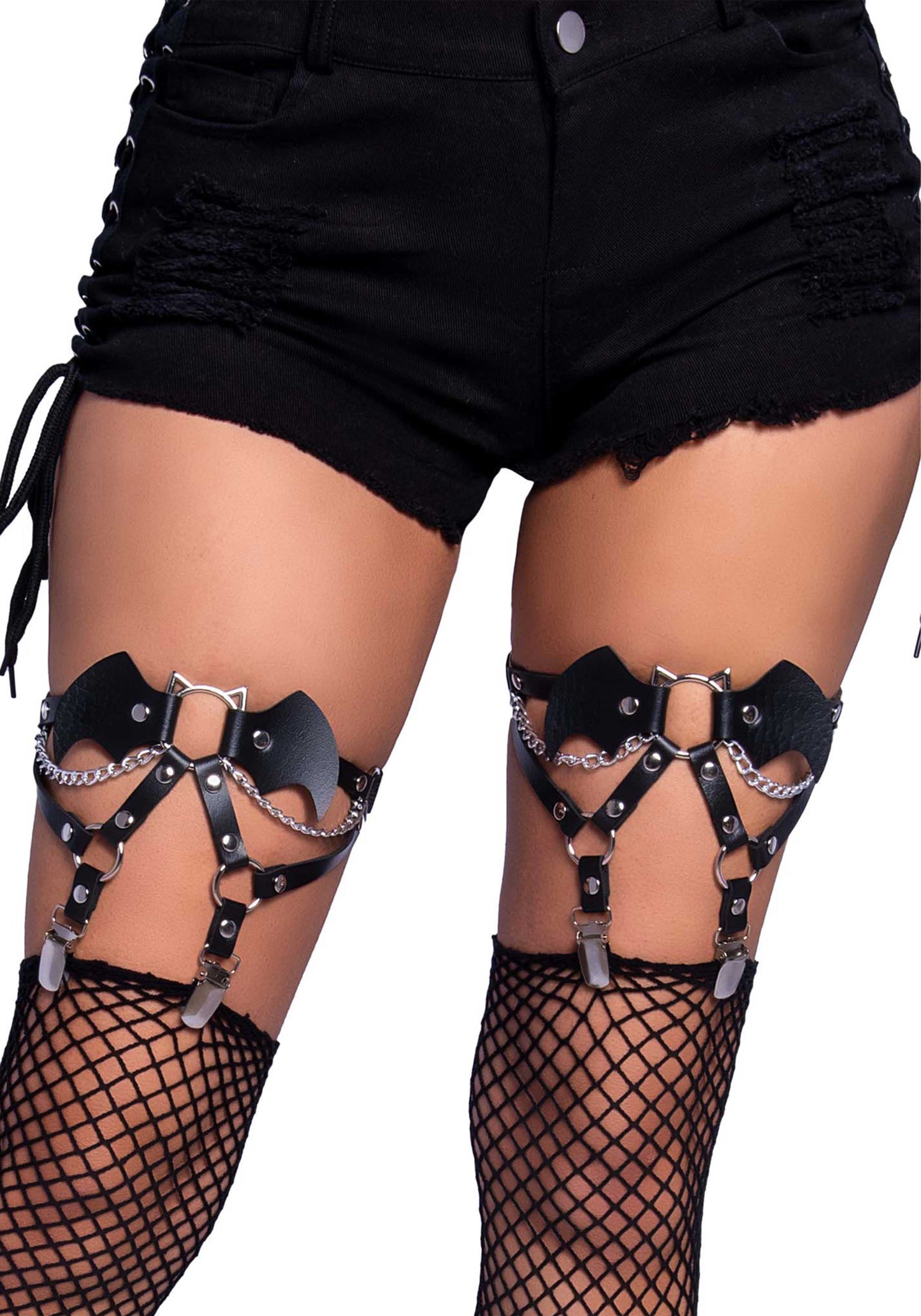 Leg Avenue 2783 Bat O-ring studded garter