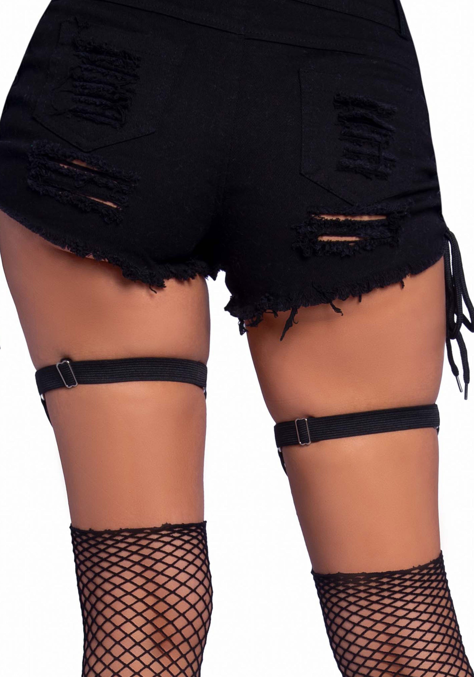 Leg Avenue 2783 Bat O-ring studded garter