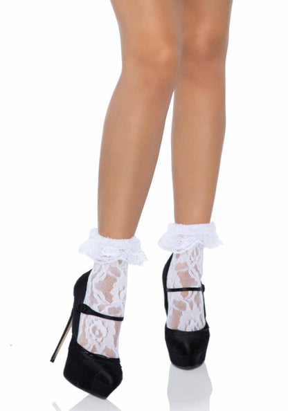 Leg Avenue 3030 Lace Anklet With Ruffle