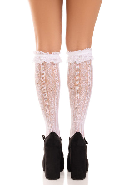 Sweetheart Knit Knee Highs