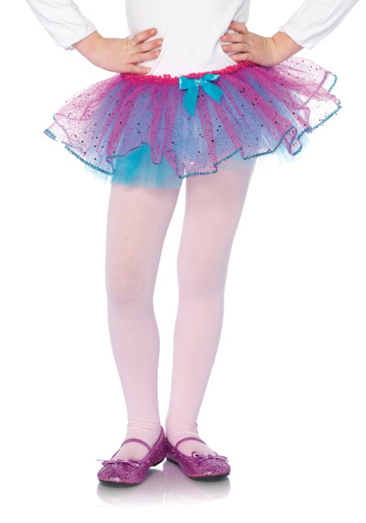 Kids Duel Color Glitter Tutu