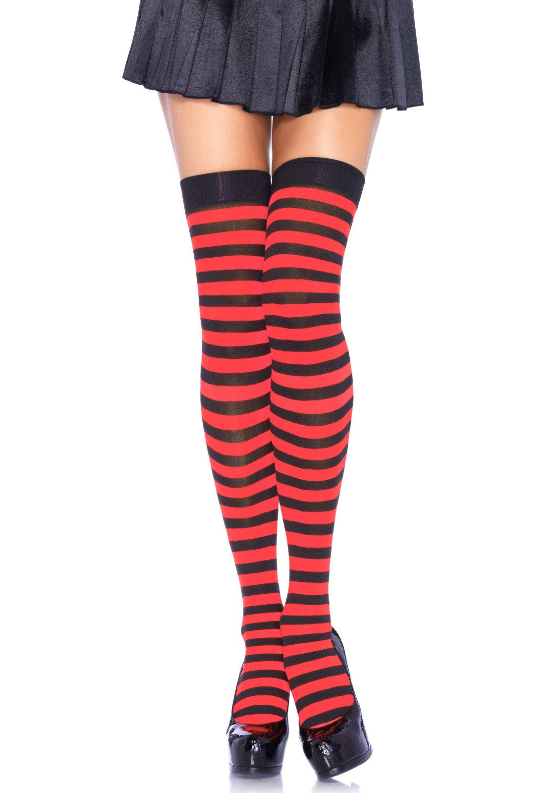 Leg Avenue 6005 Striped nylon thigh highs