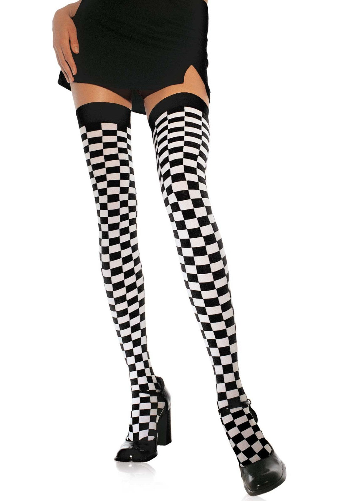 Leg Avenue 6281 Checkerboard Thigh Highs