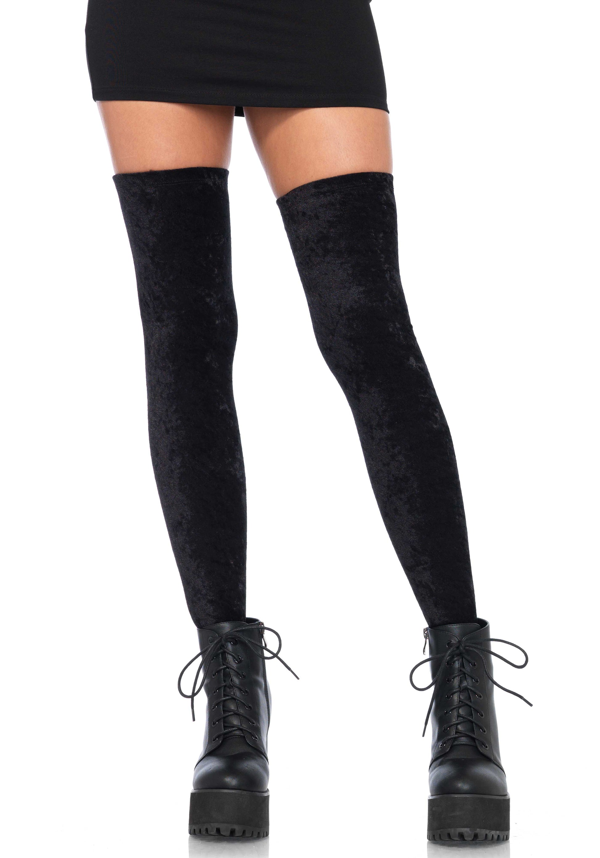 Leg Avenue 6346 Crushed velvet thigh highs