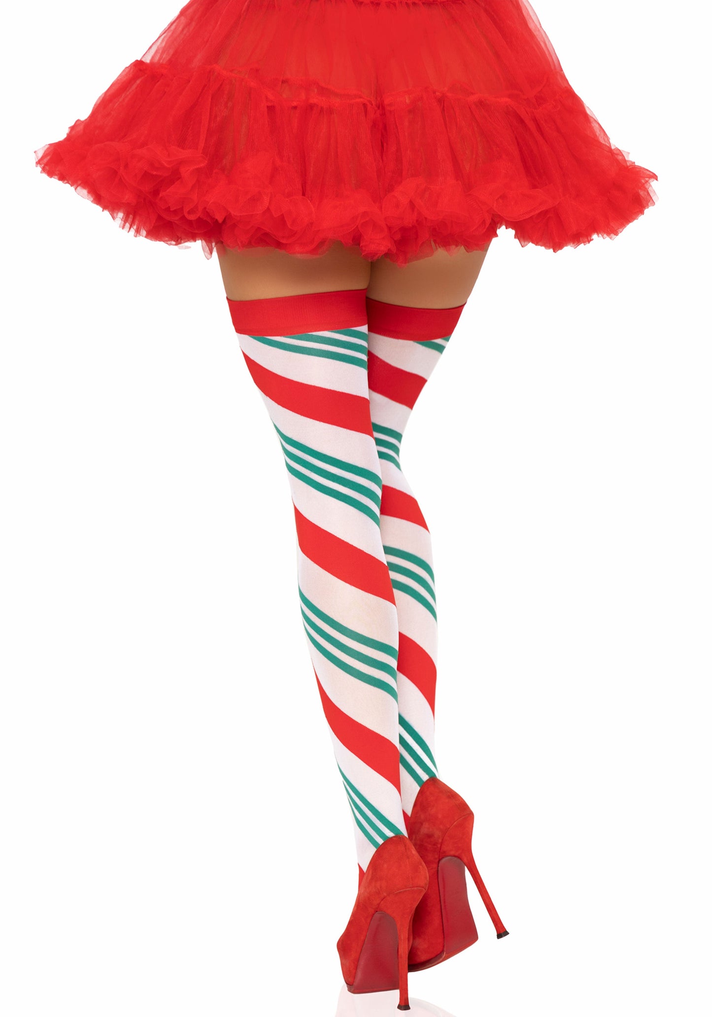 Holiday Ribbon Thigh Highs