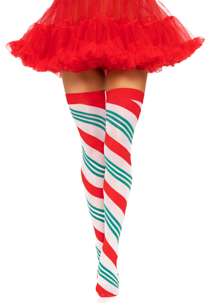 Holiday Ribbon Thigh Highs