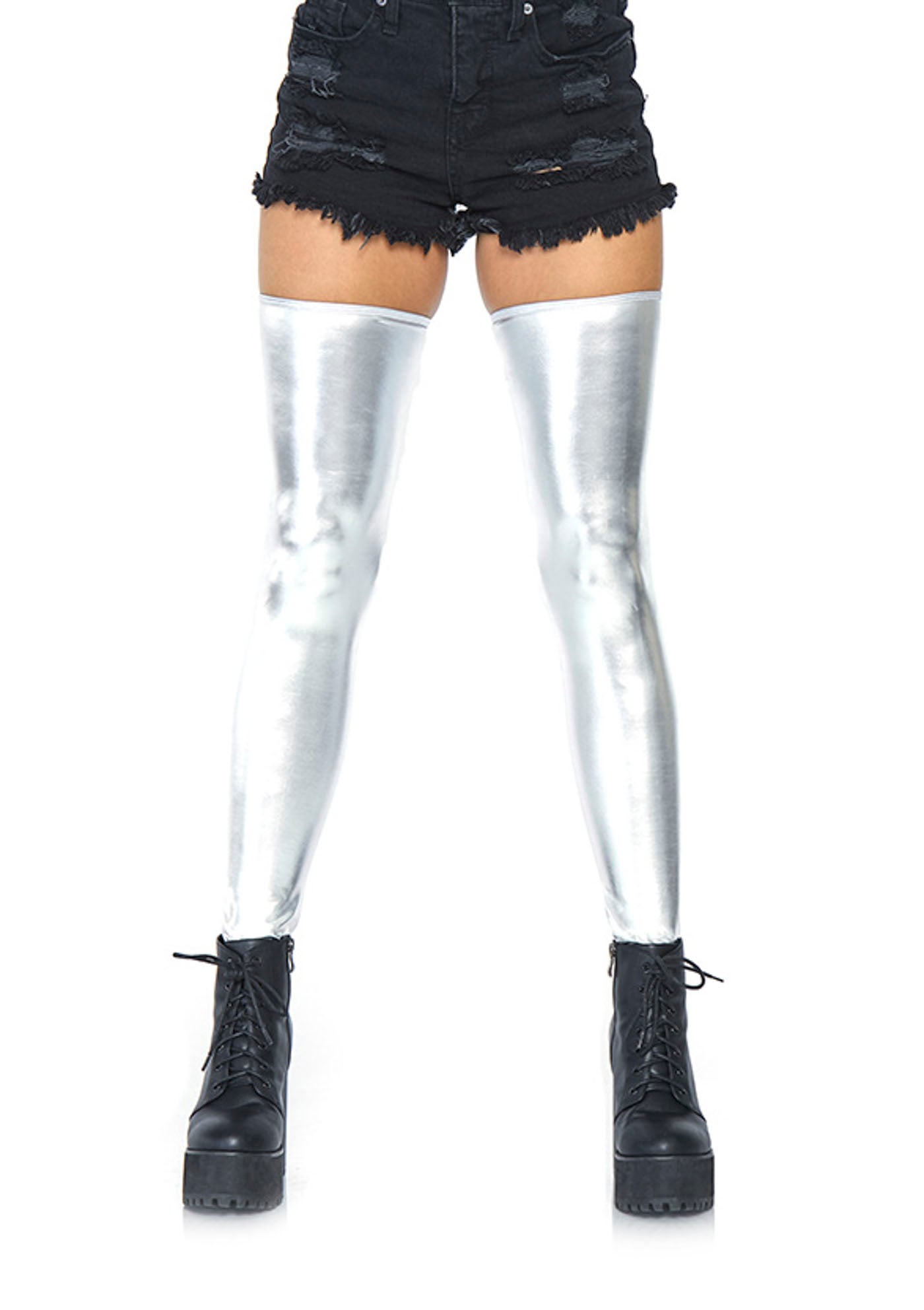 Leg Avenue 6901 Wet Look Thigh Highs