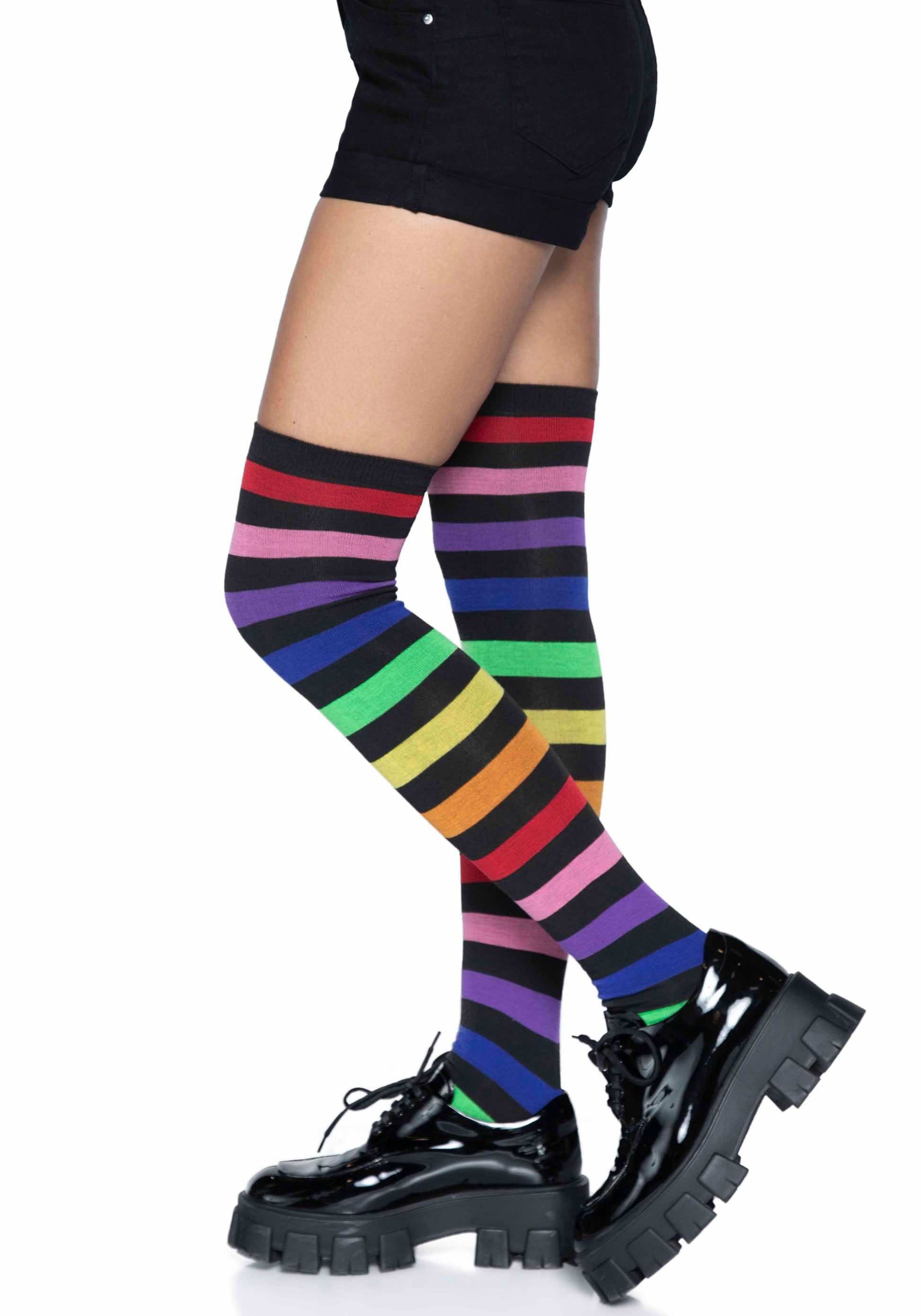 Leg Avenue 6927 Rainbow thigh high socks