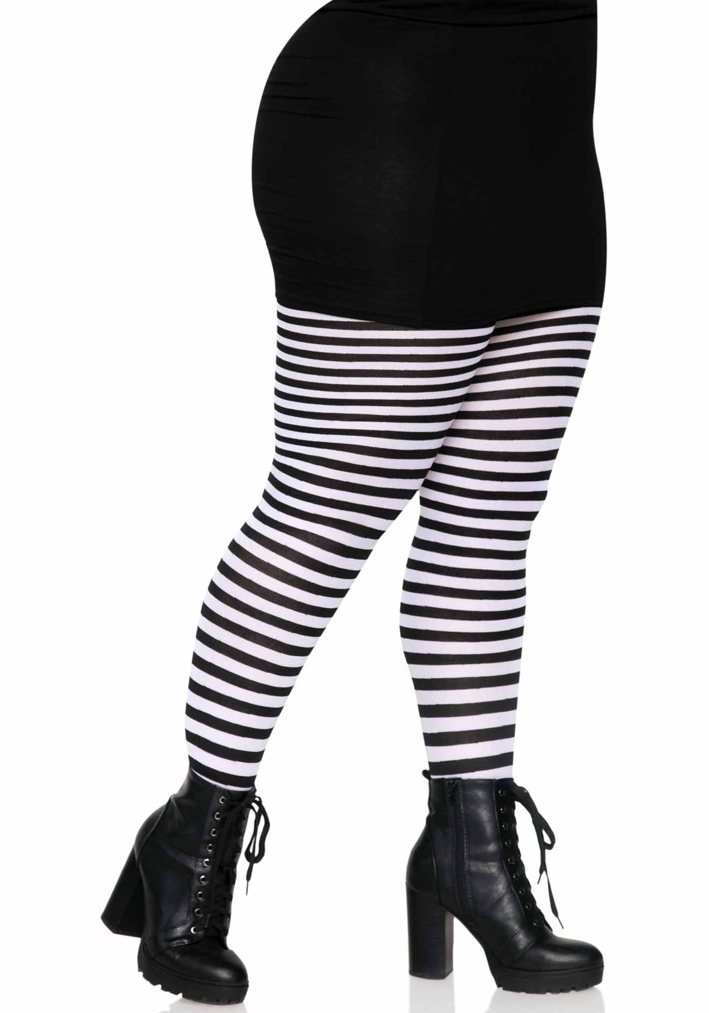 Leg Avenue 7100Q Stripe Tights Plus Size