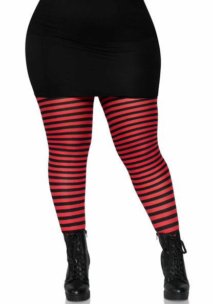 Leg Avenue 7100Q Stripe Tights Plus Size