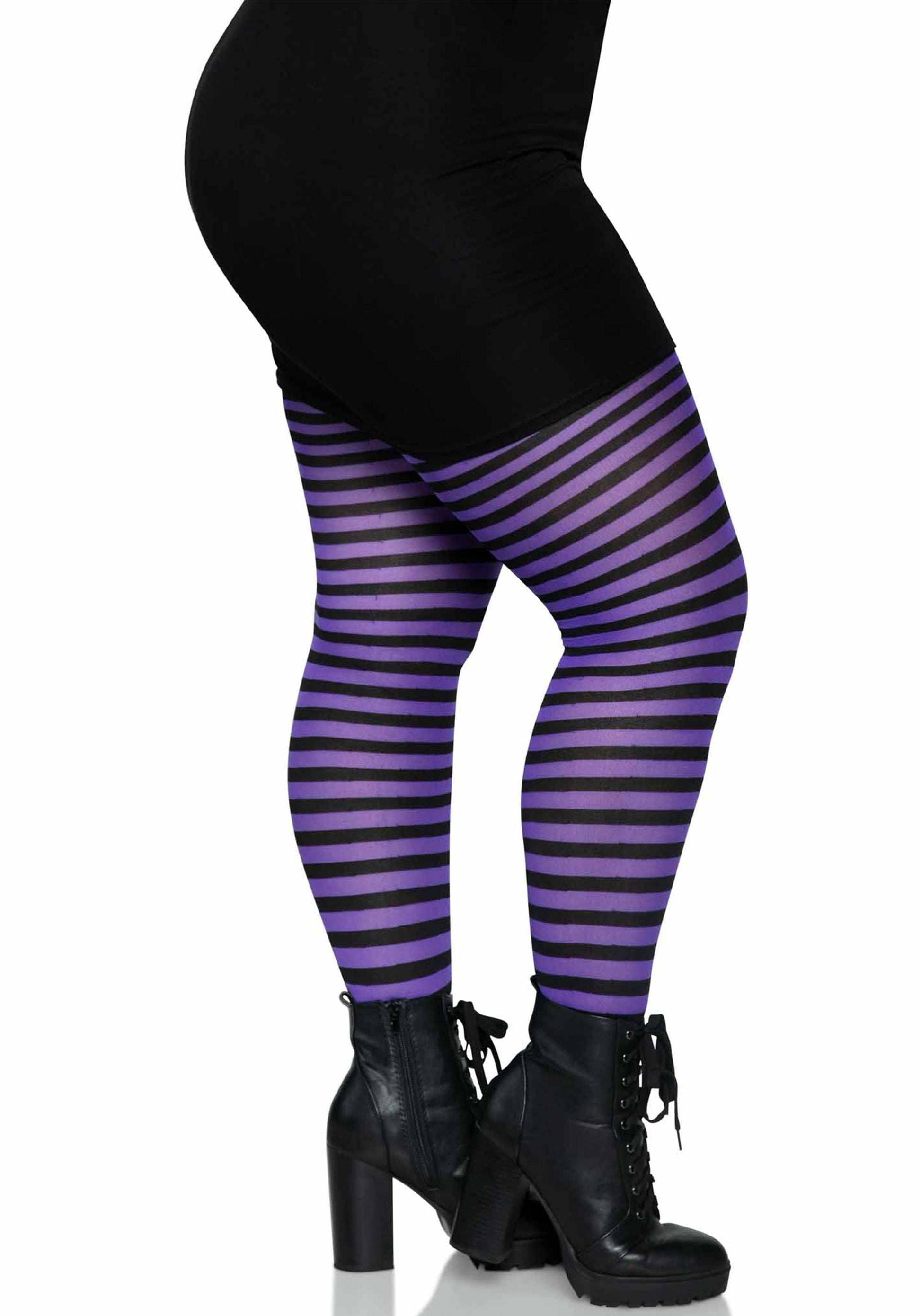 Leg Avenue 7100Q Stripe Tights Plus Size