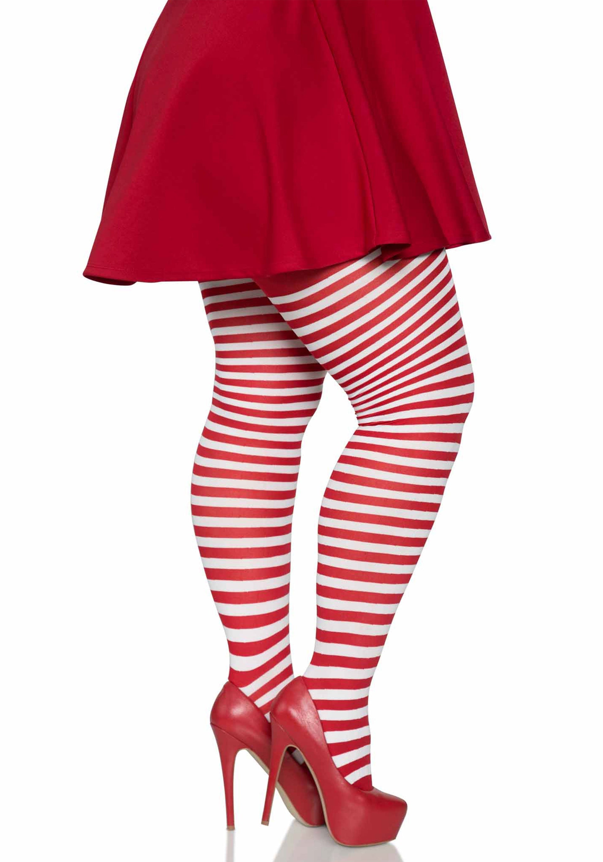 Leg Avenue 7100Q Stripe Tights Plus Size