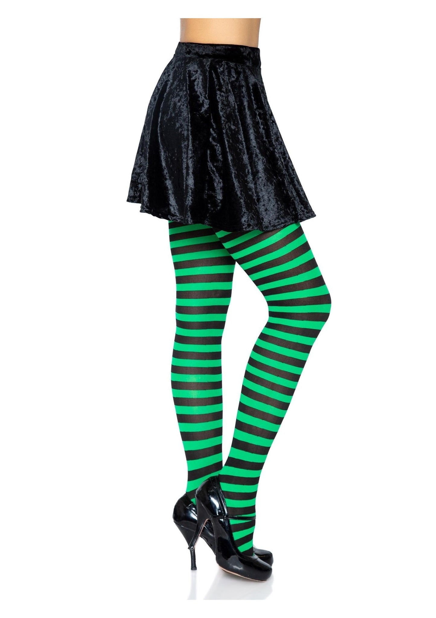 Nylon Striped Pantyhose