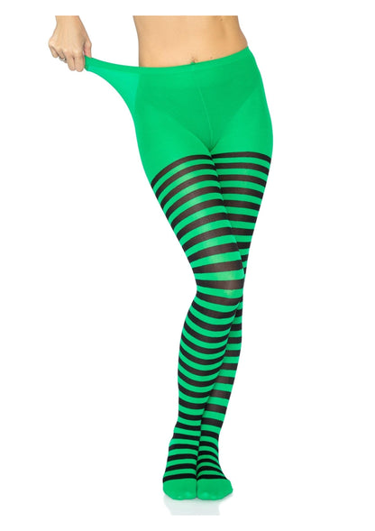 Nylon Striped Pantyhose