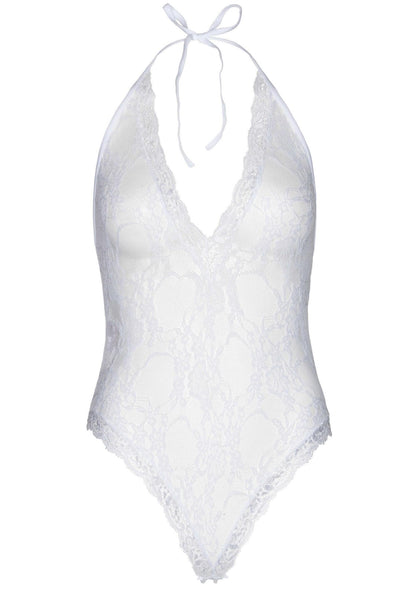 Leg Avenue 81484 Lace deep-V teddy & stockings
