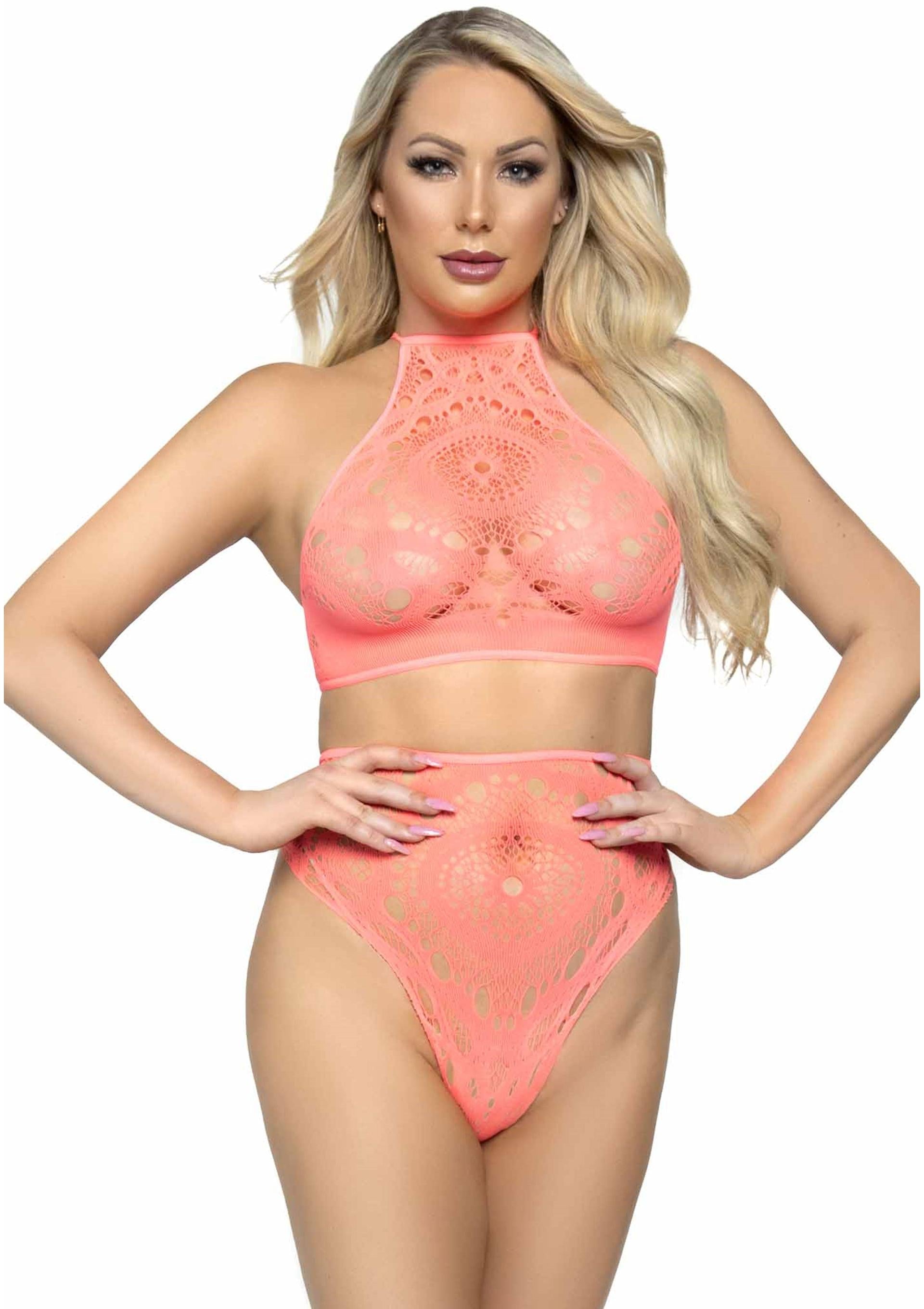 Leg Avenue 81552 Lace top & high waist string