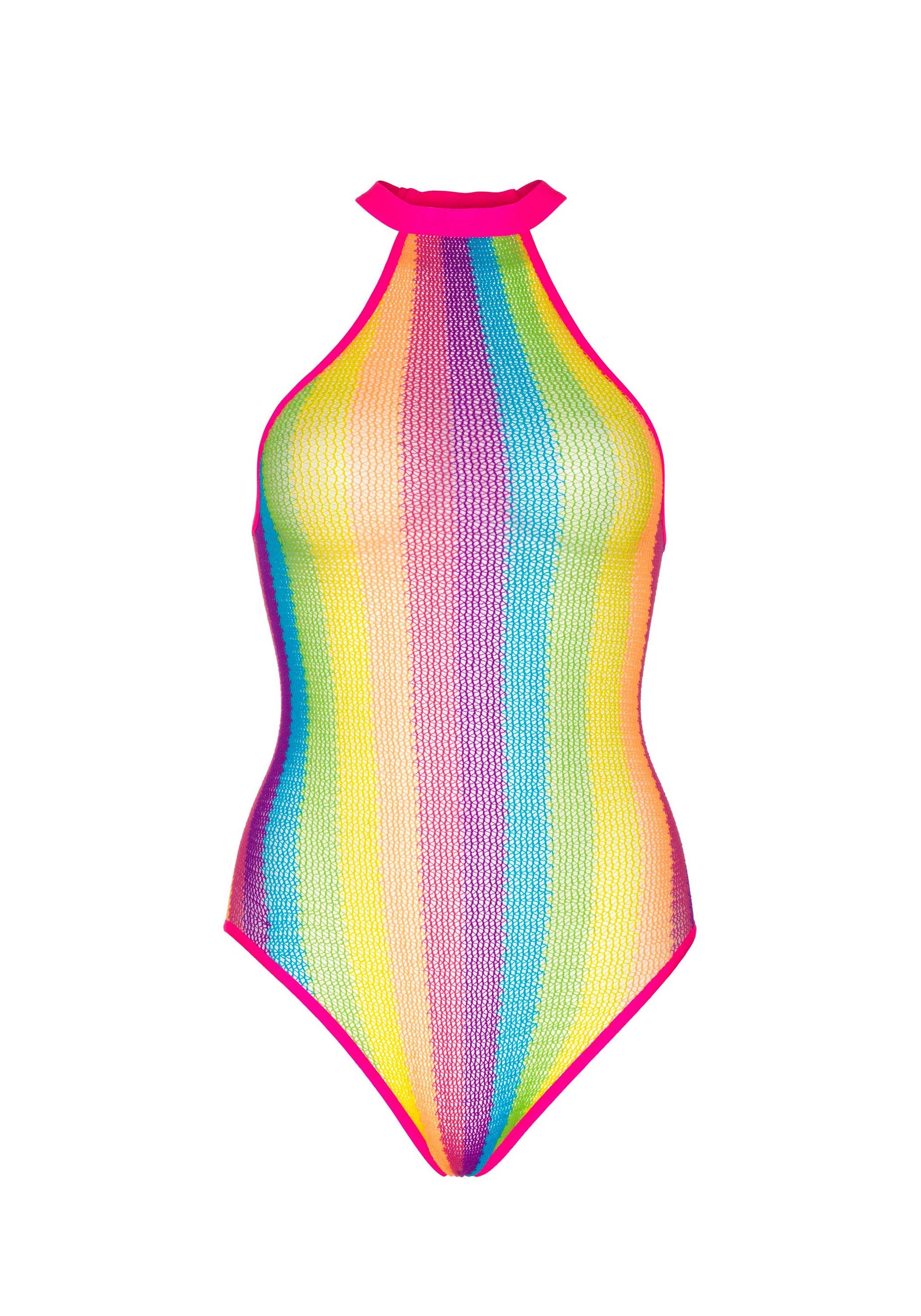 Leg Avenue 81556 Rainbow halter bodysuit