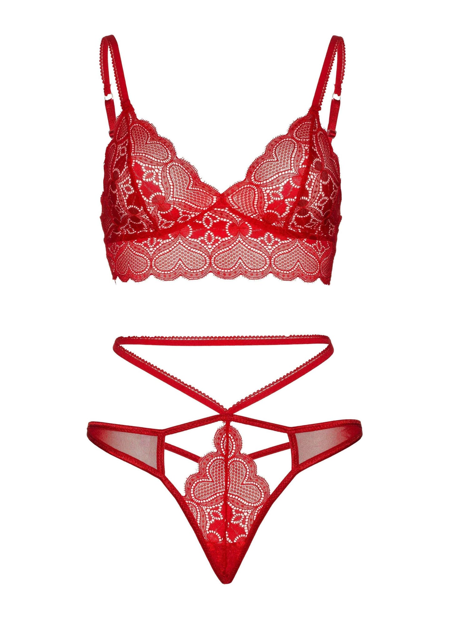 Leg Avenue 81578 Lace bralette and thong
