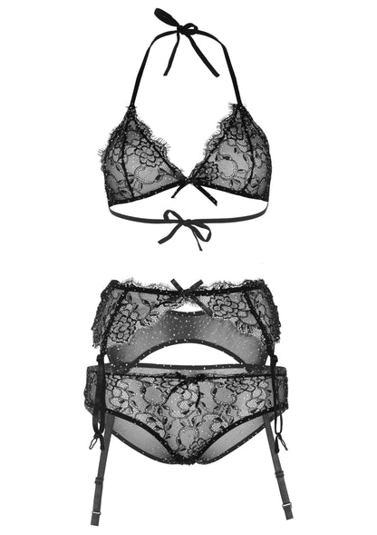 Leg Avenue 81621 Bra top, panty & garterbelt