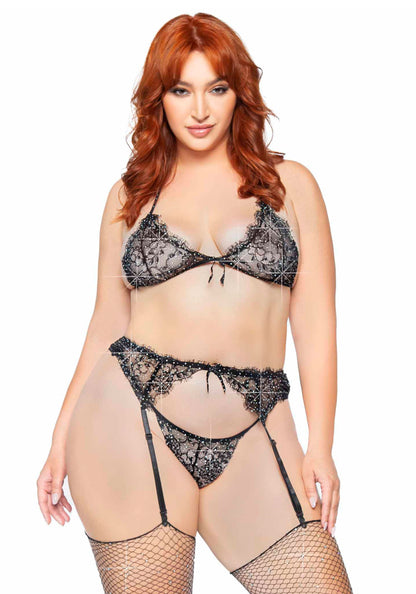 Leg Avenue 81627X Bra, garter belt and string Plus Size