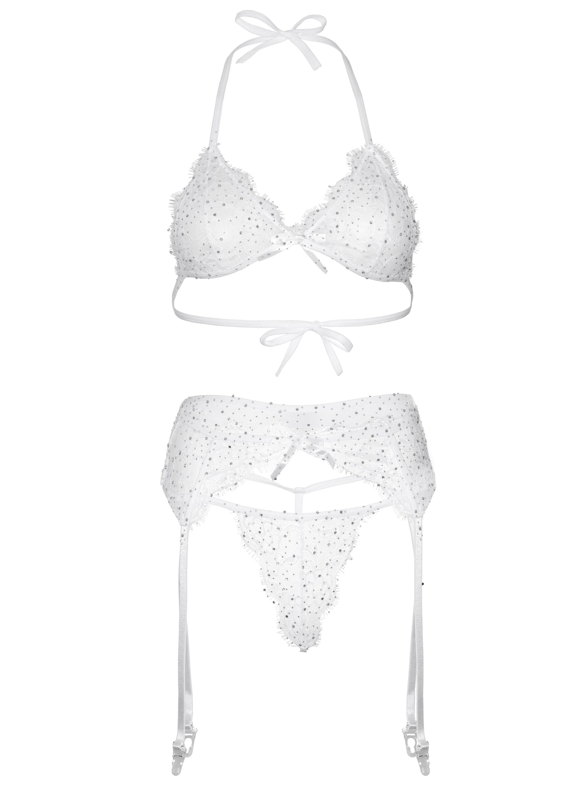 Leg Avenue 81627 Bra top, garterbelt & g-string