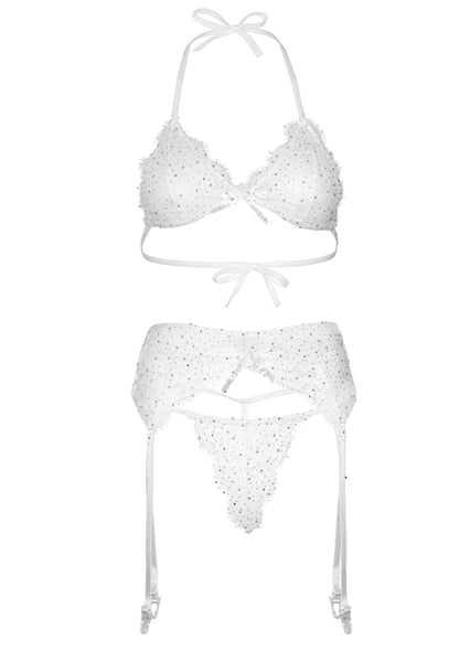 Leg Avenue 81627 Bra top, garterbelt & g-string
