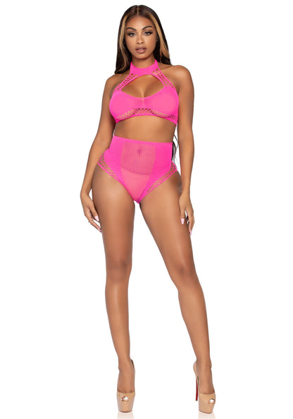 Leg Avenue 81632 Crop top & high waist bottom