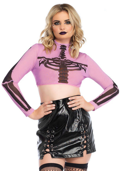 Leg Avenue 8283 Skeleton mesh crop top