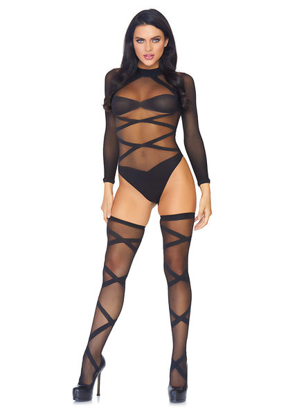 Leg Avenue 8471 Bodysuit And Thigh Highs